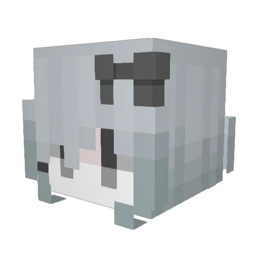 Chokers Minecraft avatar head, 3D render