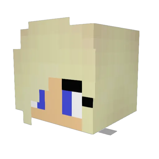 Choketa Minecraft avatar head, 3D render
