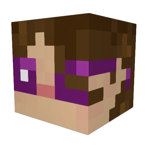 ChokoPo2 Minecraft avatar head, 3D render