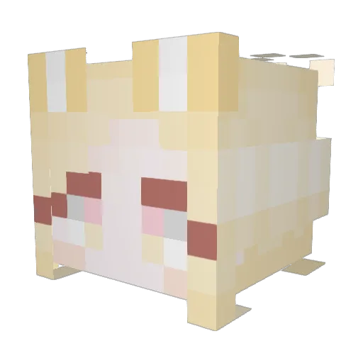 ChokoretoPai Minecraft avatar head, 3D render
