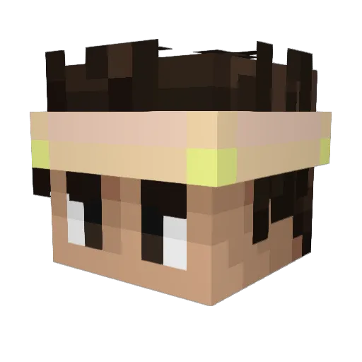 Chokos Minecraft avatar head, 3D render