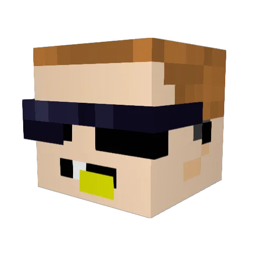 CholerX Minecraft avatar head, 3D render