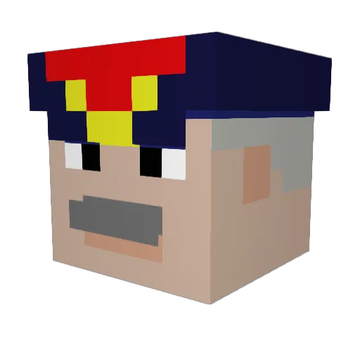 CholoKing Minecraft avatar head, 3D render