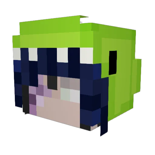 Chom_isiek Minecraft avatar head, 3D render