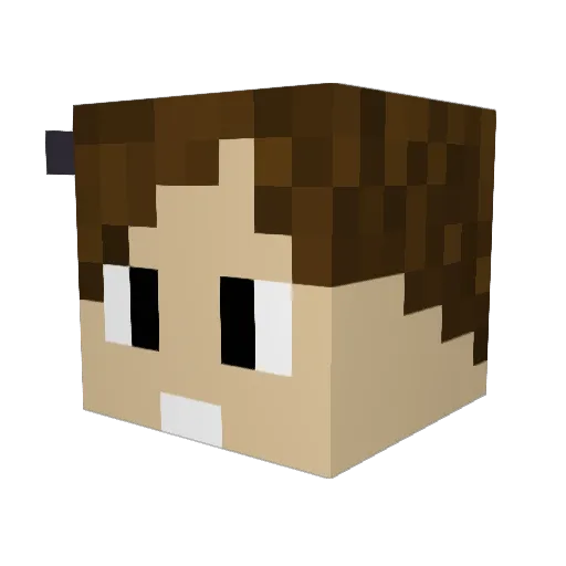 Chomali Minecraft avatar head, 3D render