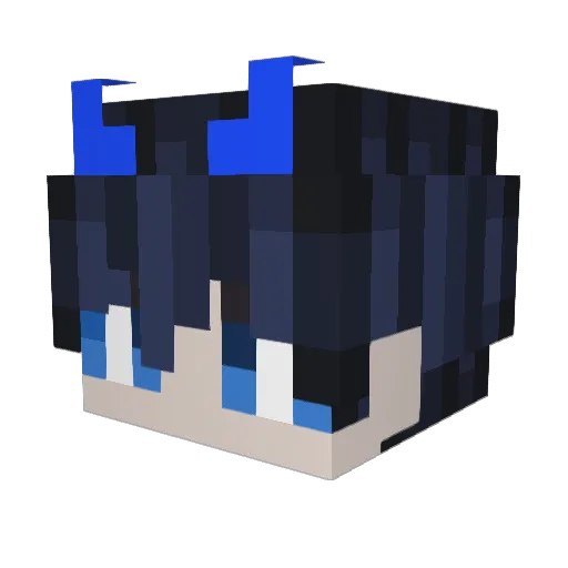 ChombaWomba Minecraft avatar head, 3D render