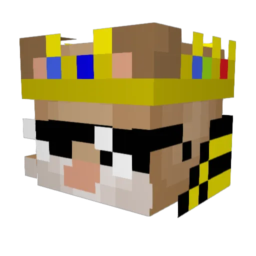 Chomcio_super_ Minecraft avatar head, 3D render