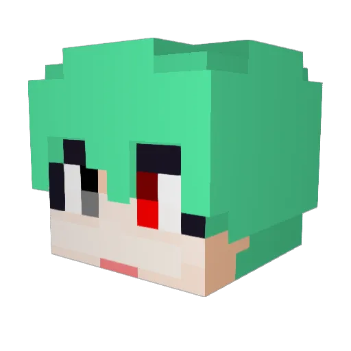 Chomel Minecraft avatar head, 3D render