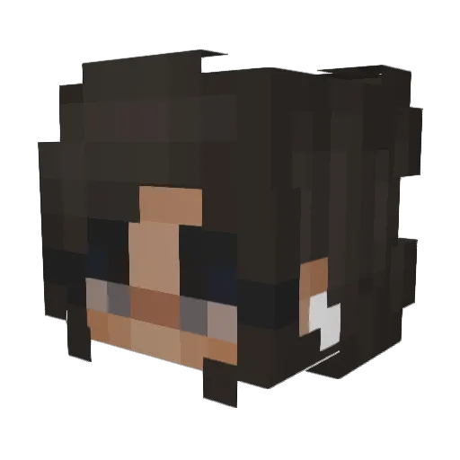 Chomiczek_UwU Minecraft avatar head, 3D render
