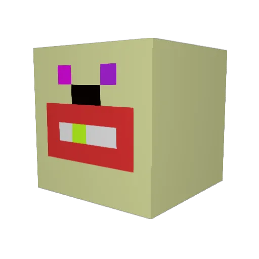 Chomik1801 Minecraft avatar head, 3D render