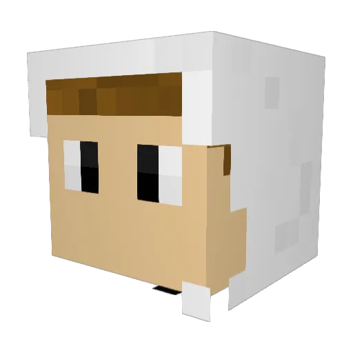 Chompagne Minecraft avatar head, 3D render