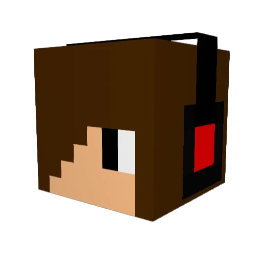 Chompii30 Minecraft avatar head, 3D render