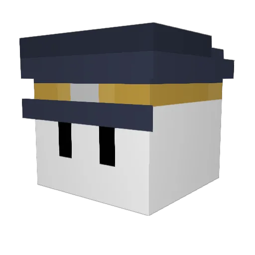 Chompux Minecraft avatar head, 3D render