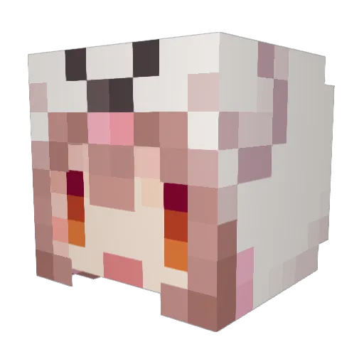 Chong0074 Minecraft avatar head, 3D render