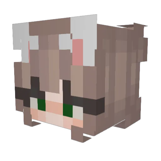 ChongWoe Minecraft avatar head, 3D render
