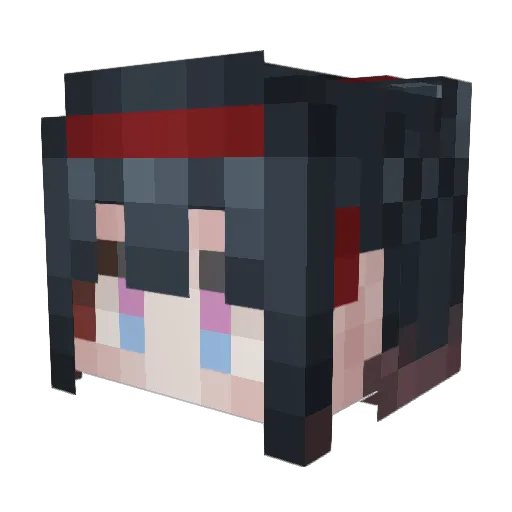 Chongback Minecraft avatar head, 3D render