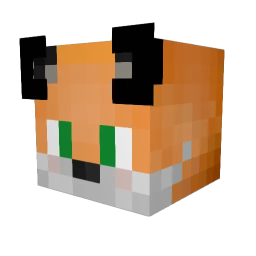 Chongil Minecraft avatar head, 3D render