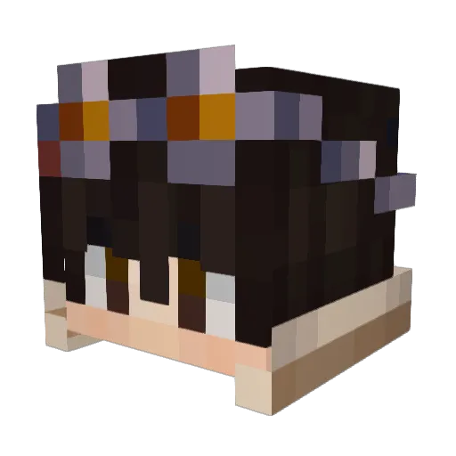 Choni16 Minecraft avatar head, 3D render