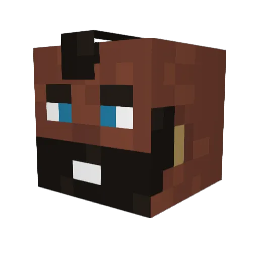 Chonkerly Minecraft avatar head, 3D render