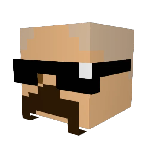 ChonkyBean Minecraft avatar head, 3D render