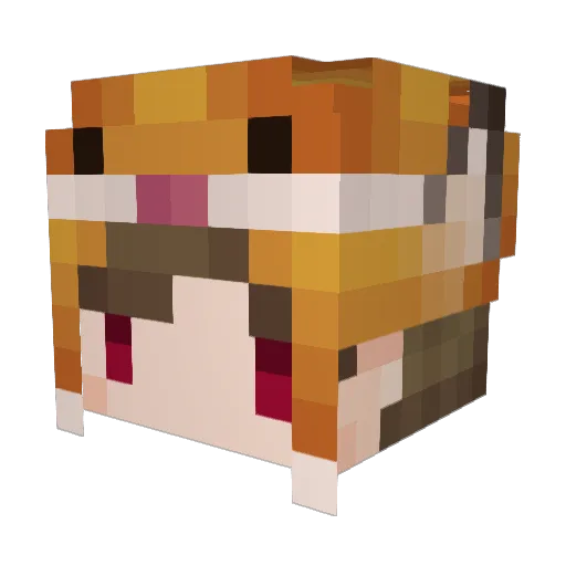 Chonnakan_ Minecraft avatar head, 3D render