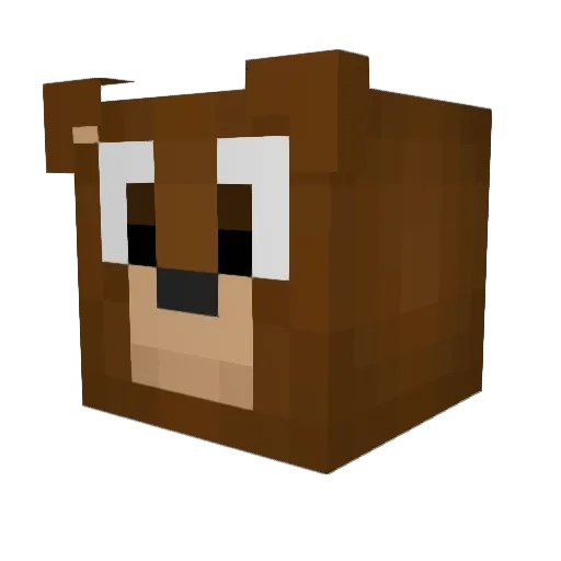 Chontee Minecraft avatar head, 3D render