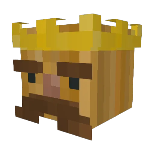 ChooTrang Minecraft avatar head, 3D render