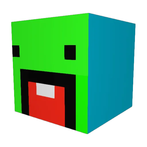 Chooooomin Minecraft avatar head, 3D render