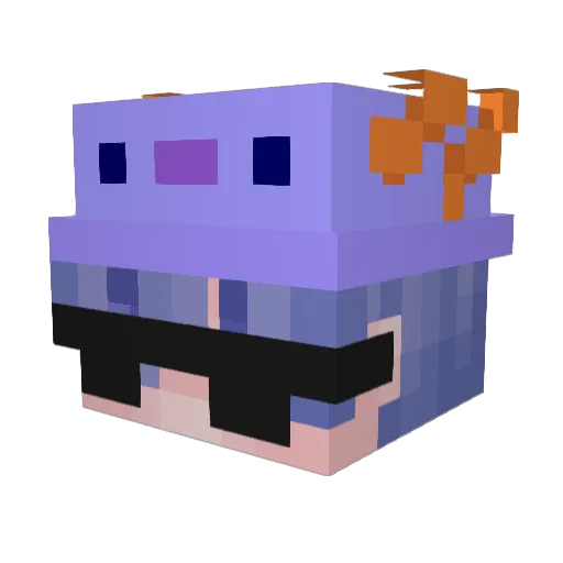 Chooooooovy Minecraft avatar head, 3D render
