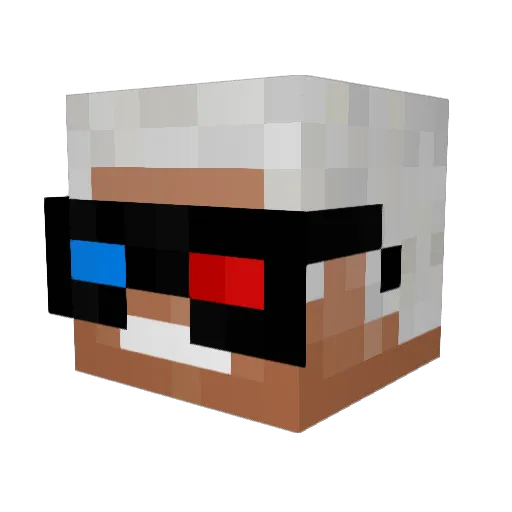 Chooser_ Minecraft avatar head, 3D render