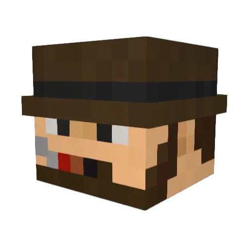 Choouk Minecraft avatar head, 3D render
