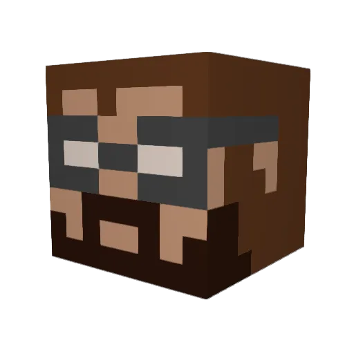 ChopChop Minecraft avatar head, 3D render