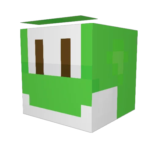 ChopStickish Minecraft avatar head, 3D render