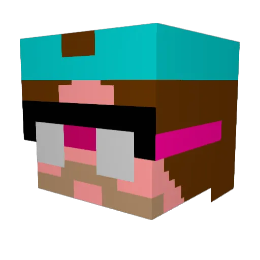 Chopethius Minecraft avatar head, 3D render