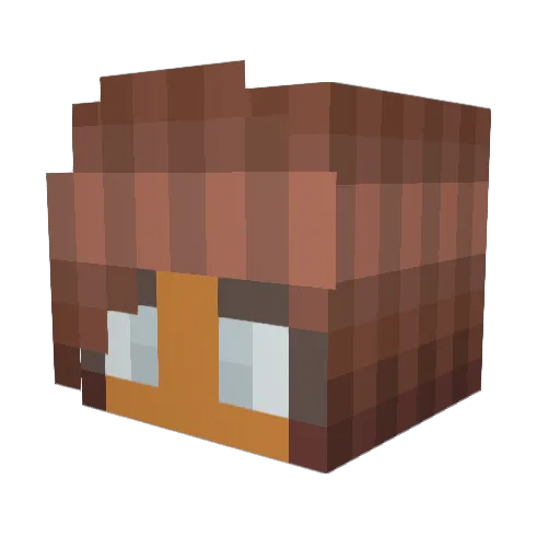 Chopolita Minecraft avatar head, 3D render
