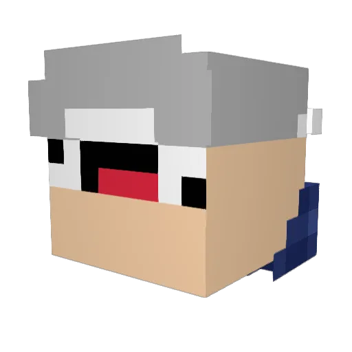 ChoppaChoppa Minecraft avatar head, 3D render