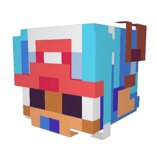 Chopper3t3t Minecraft avatar head, 3D render