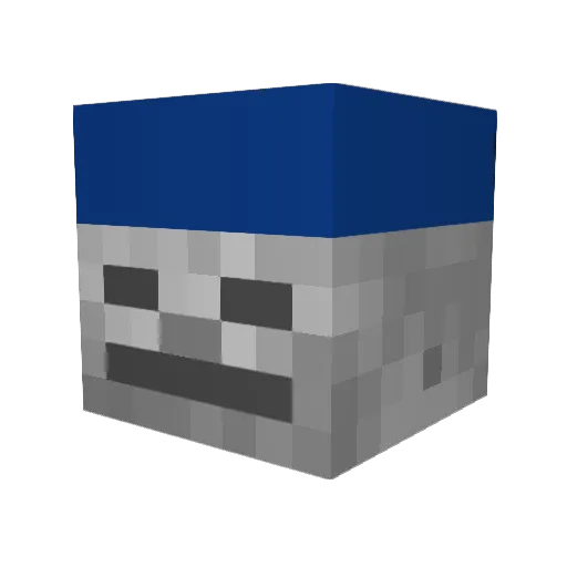 ChopperRD Minecraft avatar head, 3D render