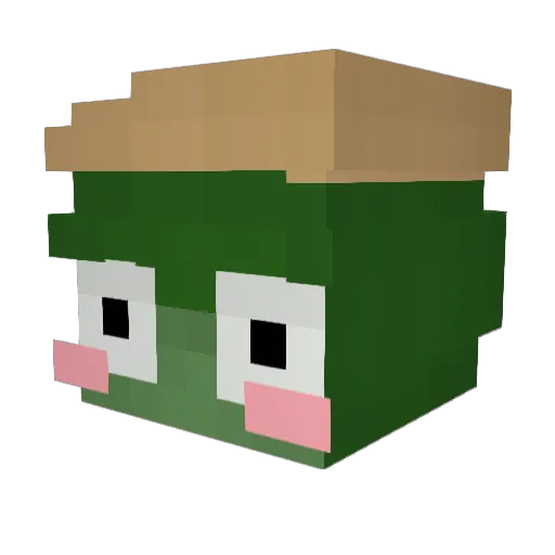 ChopperXD Minecraft avatar head, 3D render