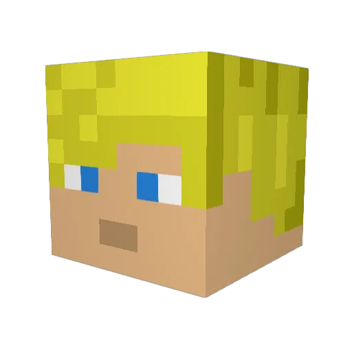 Chopperharris2k Minecraft avatar head, 3D render