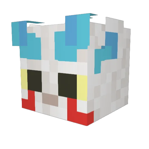 Chopperturtle Minecraft avatar head, 3D render