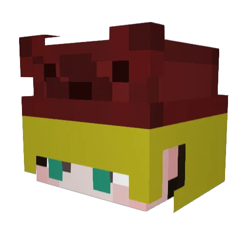Choppieee Minecraft avatar head, 3D render