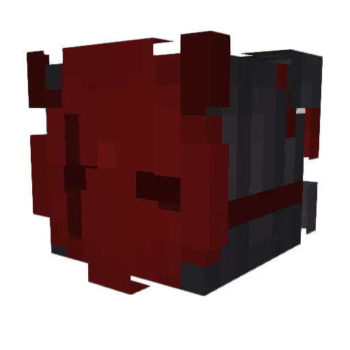 Chopppy Minecraft avatar head, 3D render