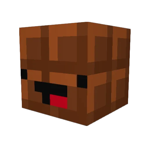 Choquito Minecraft avatar head, 3D render