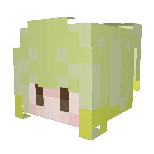 ChoraHere Minecraft avatar head, 3D render