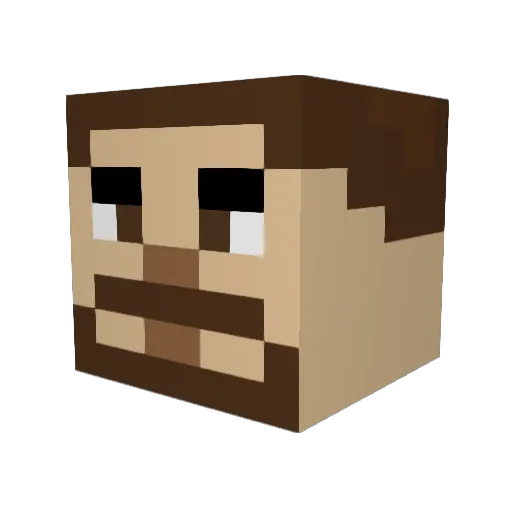Chorbo8 Minecraft avatar head, 3D render