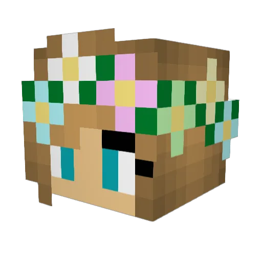 Choreo1 Minecraft avatar head, 3D render