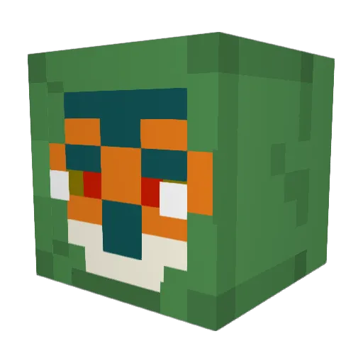 Chorimondongo Minecraft avatar head, 3D render