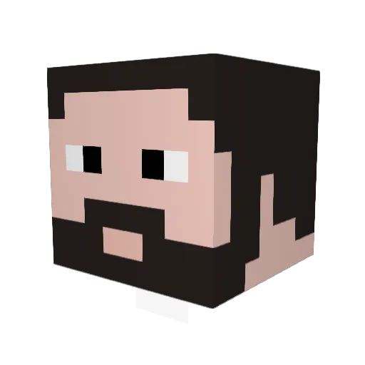 Choripanconpebre Minecraft avatar head, 3D render