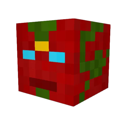 Chorongie Minecraft avatar head, 3D render